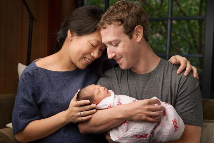 Mark Zuckerberg met zijn vrouw en kinderen