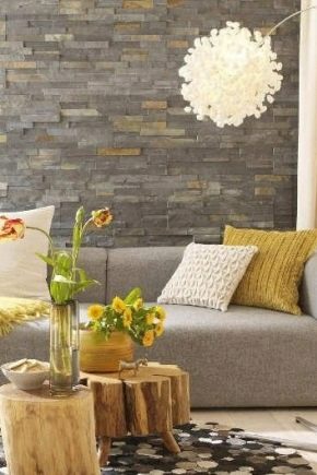  Decorating the walls in the living room decorative stone