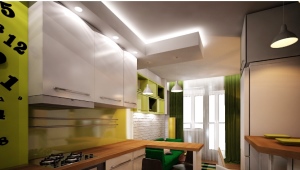  Design kitchen-living room area of ​​16 square meters. m