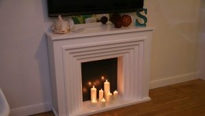  Portal for the fireplace of plasterboard do it yourself