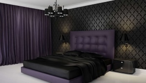  काले रंग में बेडरूम
