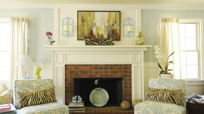  White fireplace - a touch of luxury in the interior