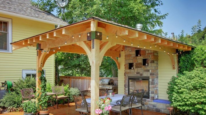  Arbor with fireplace