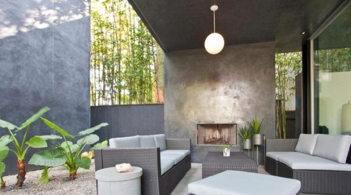  Concrete fireplace