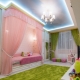  Stretch ceilings in the nursery for girls