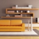  Modern models of mounted shelves in the living room