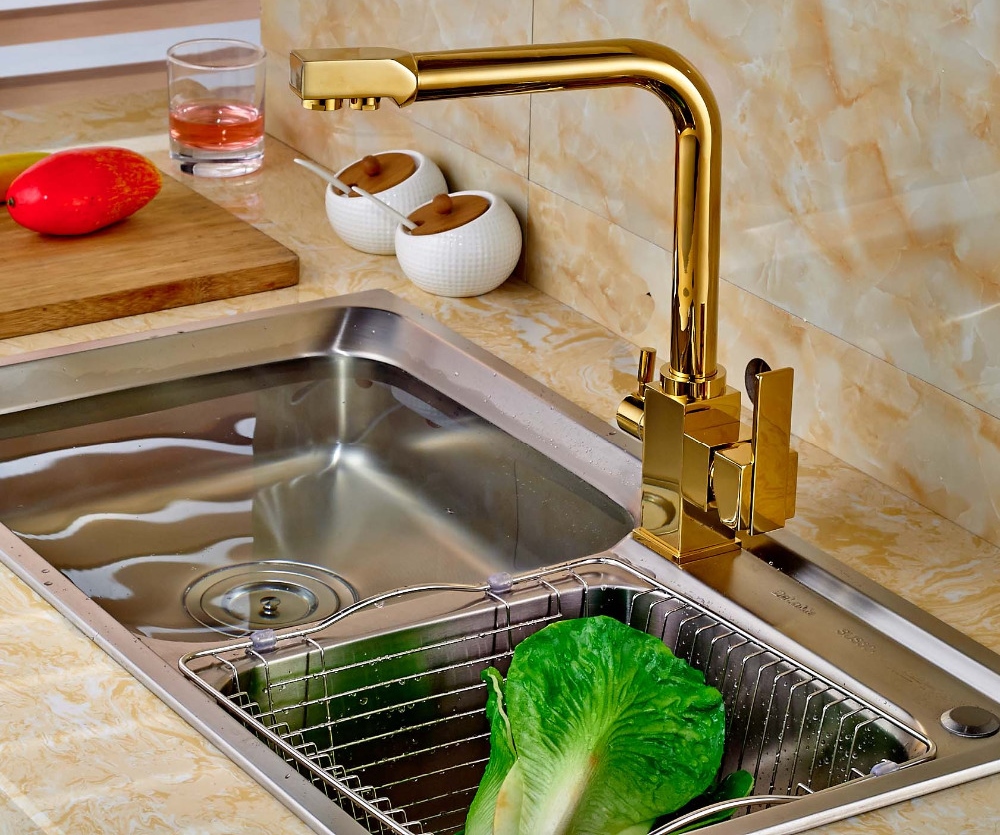 Kitchen Faucet With Tap For Drinking Water 2 In 1 With A