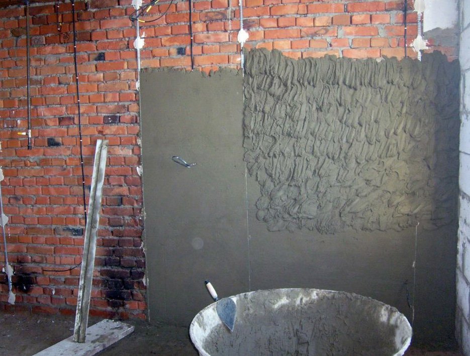 Dinding plaster dengan mortar simen: bagaimana untuk ...